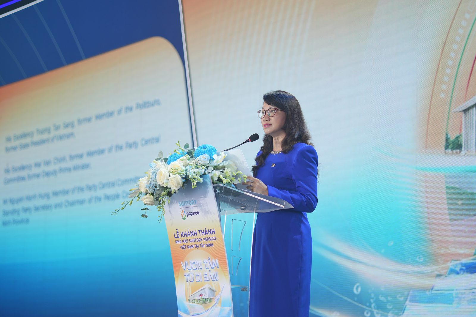 GS.TS Nguyễn Thị Thanh Mai, Giám đốc Đại học Quốc gia TP.HCM, phát biểu tại lễ khánh thành